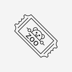 zoo ticket line icon N5