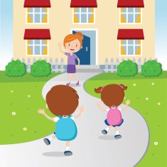 Children coming home from school