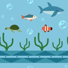 Seamless fish pattern