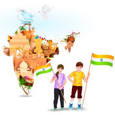 People with Indian flag N5