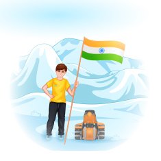 People with Indian flag N6