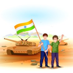 People with Indian flag N7