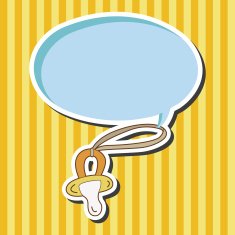 Baby pacifiers theme elements N17