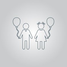 children and Balloon