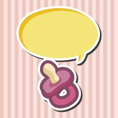Baby pacifiers theme elements N18