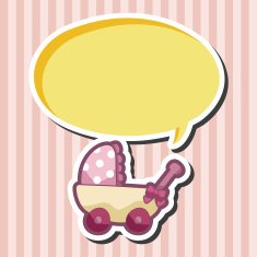 Baby carriages theme elements N27