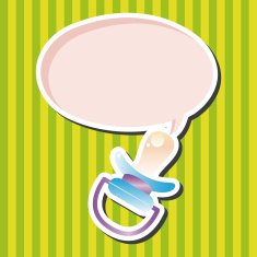 Baby pacifiers theme elements N20