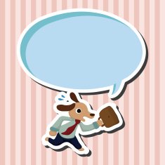 animal dog worker cartoon theme elements N9