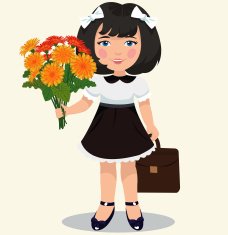 girl with a bouquet of flowers N3