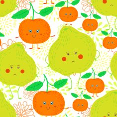 Cartoon fruit pattern N3