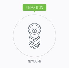 Newborn baby icon Toddler sign N10