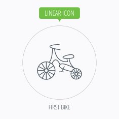 Bike icon Kids run-bike sign N11