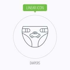 Diaper with car icon Child underwear sign N10