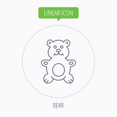 Teddy-bear icon Baby toy sign N10