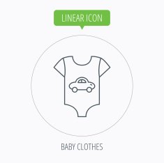 Newborn clothes icon Baby shirt wear sign N18