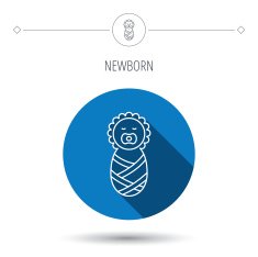Newborn baby icon Toddler sign N11