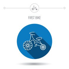Bike icon Kids run-bike sign N12
