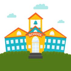 Creative colorful school building free image download