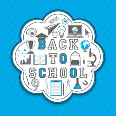 Sticker tag or label for Back to School