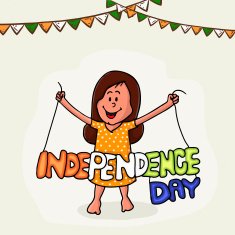 Cute girl for Indian Independence Day