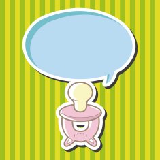 Baby pacifiers theme elements N21