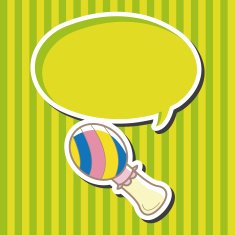 Baby rattle theme elements N30