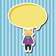 animal cat worker cartoon theme elements N10