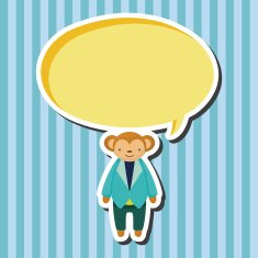 animal monkey worker cartoon theme elements N7
