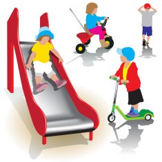 Girl on a slide