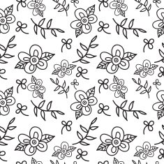 Floral seamless pattern background with leaves Vector