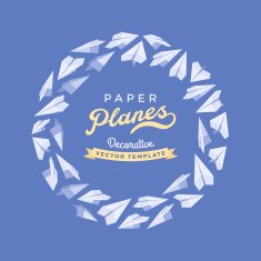 Vector decorating design made of paper planes