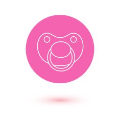 Flat modern design of soother Circle icon Contour line N3