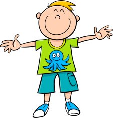 happy boy cartoon illustration