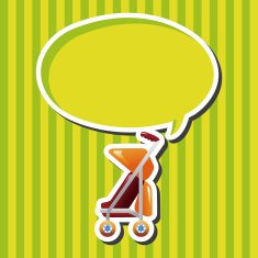 Baby carriages theme elements N29