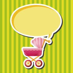 Baby carriages theme elements N34