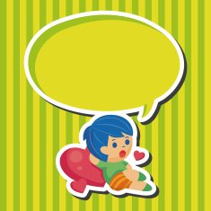 little kid with heart theme elements N20