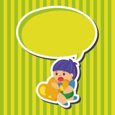 little kid with heart theme elements N26