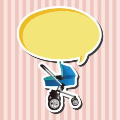 Baby carriages theme elements N35
