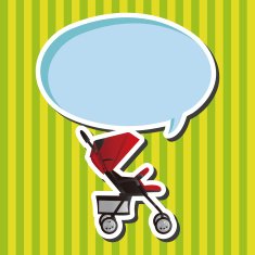 Baby carriages theme elements N36