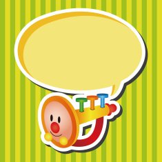 baby toy trumpet theme elements N2