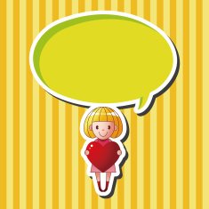 little kid with heart theme elements N28