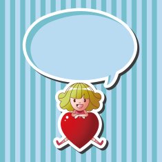 little kid with heart theme elements N31