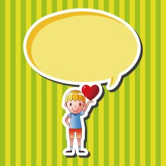 little kid with heart theme elements N34