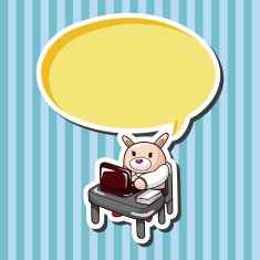 animal worker cartoon theme elements N30