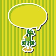 animal parrot worker cartoon theme elements N2