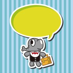 animal elephant worker cartoon theme elements N6