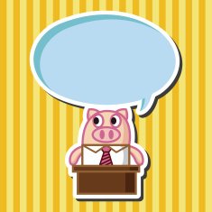 animal pig worker cartoon theme elements N9