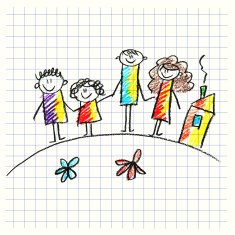 Colorful picture of happy family N15
