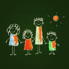 Colorful picture of happy family N23