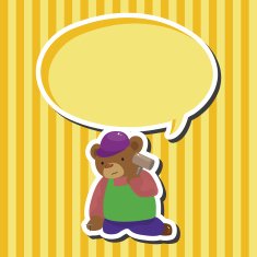 animal bear worker cartoon theme elements N15